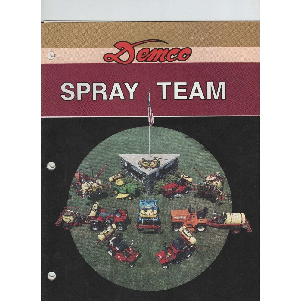 Demco Spray Team Tree Turf Model DTS385 Trailer Sprayer Sales Brochure VG